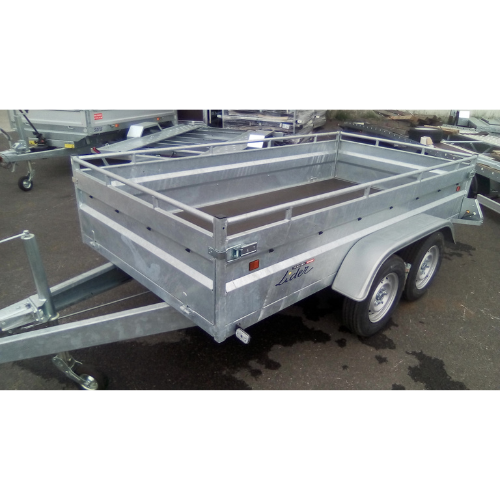 Robuster Metallanhänger, 2 Achsen, 253 x 134 x 50 cm, 750 kg, Lidr 39394