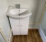 Bürocontainer 6,00 x 2,40 m mit WC, Dusche und Küche (Ref: 2390)