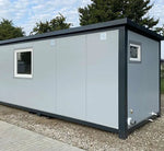 Bürocontainer 6,00 x 2,40 m mit WC, Dusche und Küche (Ref: 2390)